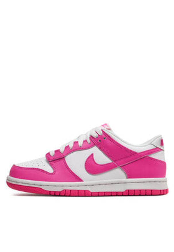 Nike Sneakersy Dunk Low (Gs) FB9109 102 Różowy. Kolor: różowy. Materiał: skóra