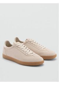 mango - Mango Sneakersy Solera 77072930 Écru. Materiał: skóra