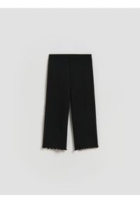 Reserved - Prążkowane spodnie - czarny. Kolor: czarny. Materiał: prążkowany