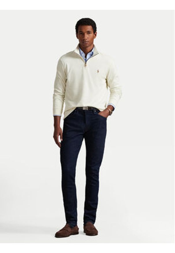 Polo Ralph Lauren Sweter 710P07411004 Écru Regular Fit. Typ kołnierza: polo. Materiał: bawełna