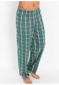 bonprix - Bawełniana piżama z długim rękawem. Kolor: zielony. Materiał: bawełna. Długość: długie #2