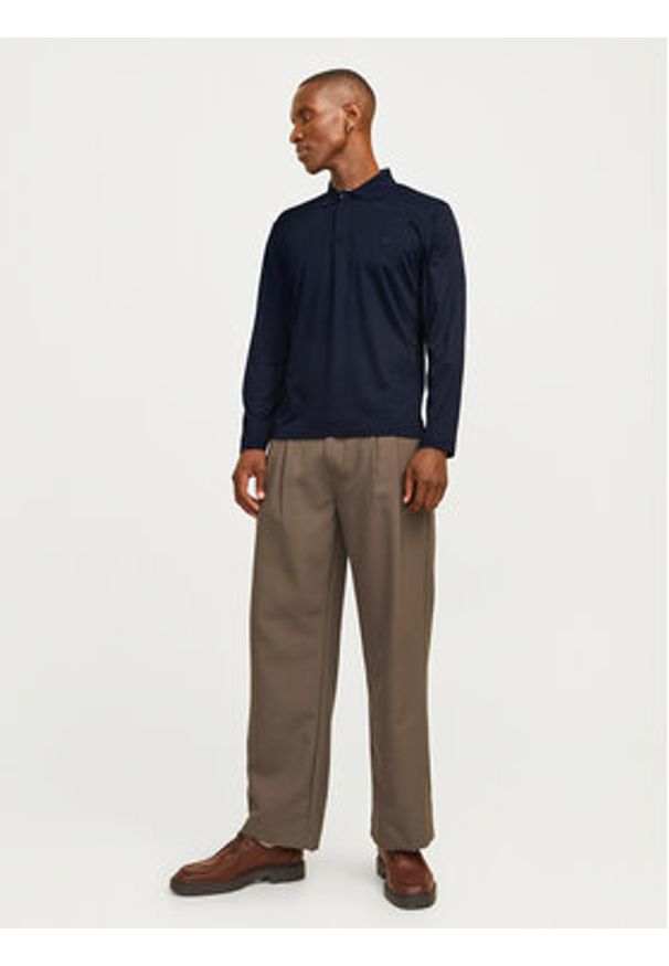 Jack & Jones Polo Crodney 12259645 Granatowy Regular Fit. Typ kołnierza: polo. Kolor: niebieski. Materiał: bawełna, syntetyk