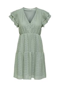 only - ONLY Sukienka letnia Helena 15303058 Zielony jasny Regular Fit. Kolor: zielony. Materiał: bawełna. Sezon: lato #7