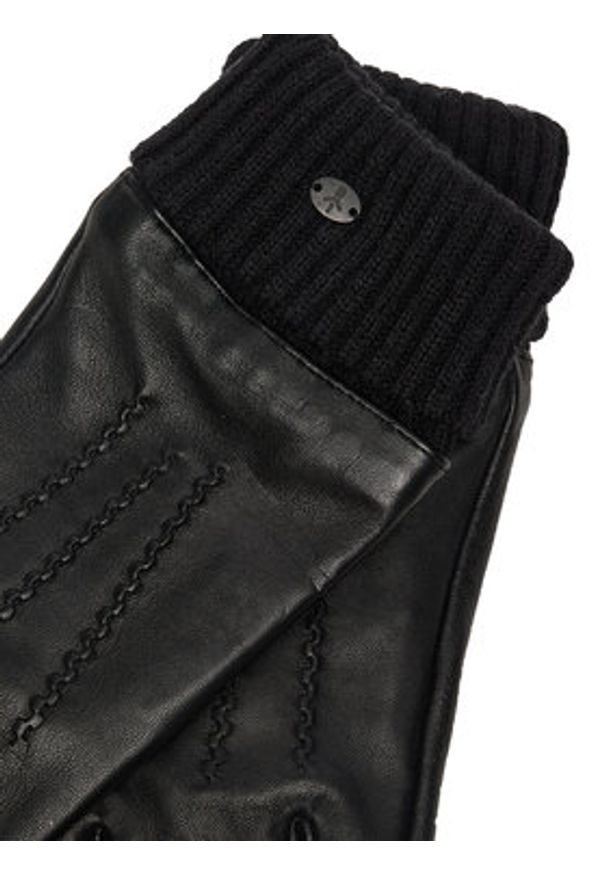 EMU Australia Rękawiczki Damskie Loch Gloves W7016 Czarny. Kolor: czarny. Materiał: skóra