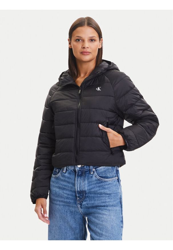 Calvin Klein Jeans Kurtka przejściowa LV047C510G Czarny Regular Fit. Kolor: czarny. Materiał: syntetyk