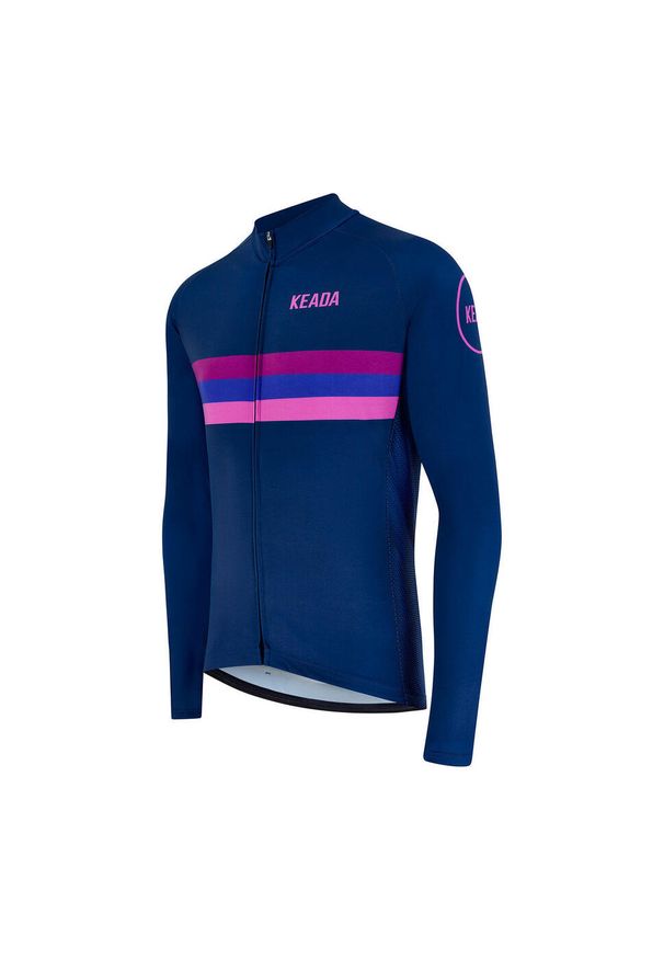 KEADA SPORTS - Damska koszulka rowerowa z długim rękawem - Sunset. Kolor: fioletowy. Długość rękawa: długi rękaw. Długość: długie