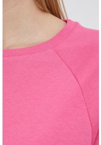 only - Only t-shirt damski kolor różowy. Kolor: różowy. Materiał: dzianina. Długość rękawa: raglanowy rękaw. Wzór: gładki #4