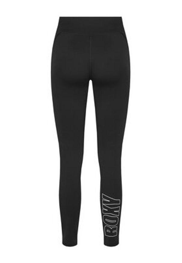 Roxy Legginsy Everyday Flow ERJNP03590 Czarny Slim Fit. Kolor: czarny. Materiał: syntetyk