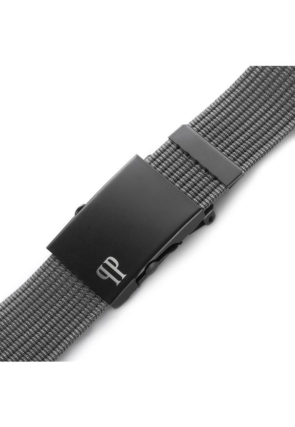 Pasek parciany PAOLO PERUZZI PW-21-95 c. szary. Kolor: szary. Materiał: materiał