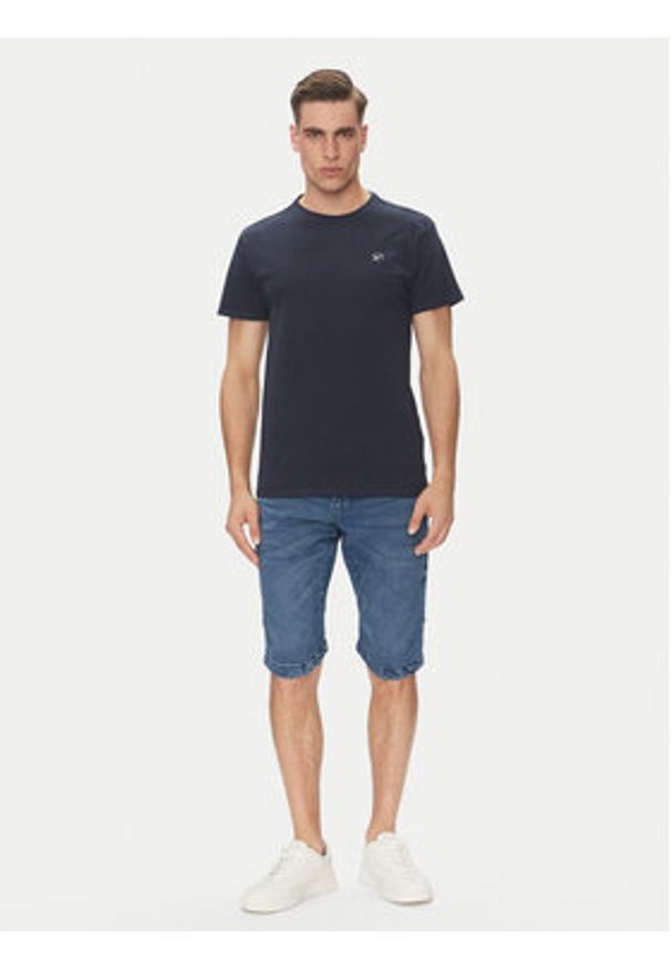 INDICODE T-Shirt Kloge 40-915 Granatowy Regular Fit. Kolor: niebieski. Materiał: bawełna