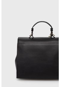 Furla torebka skórzana kolor czarny. Kolor: czarny. Materiał: skórzane #2