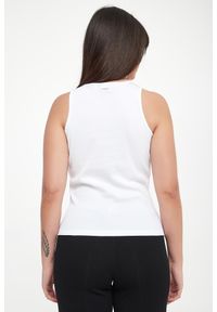 Twinset Milano - Top damski prążkowany z haftem TWINSET. Materiał: prążkowany. Wzór: haft #2