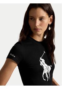 Polo Ralph Lauren T-Shirt 211A96259003 Czarny Slim Fit. Typ kołnierza: polo. Kolor: czarny. Materiał: bawełna #3