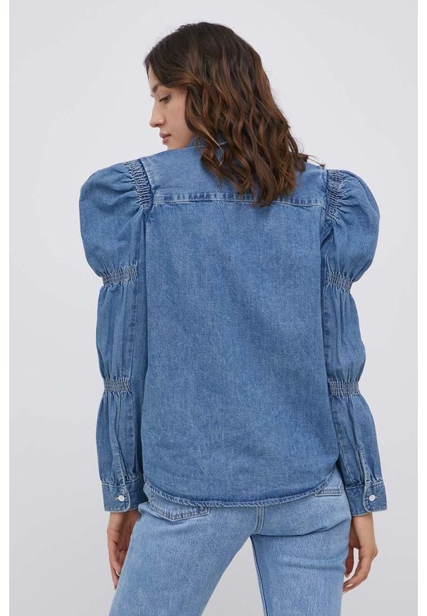 Levi's® - Levi's Koszula jeansowa A1883.0002 damska relaxed z kołnierzykiem klasycznym. Okazja: na spotkanie biznesowe. Typ kołnierza: kołnierzyk klasyczny. Kolor: niebieski. Materiał: jeans. Długość rękawa: długi rękaw. Długość: długie. Styl: klasyczny