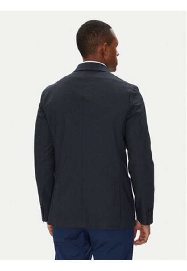 TOMMY HILFIGER - Tommy Hilfiger Marynarka MW0MW39743 Granatowy Slim Fit. Kolor: niebieski. Materiał: bawełna