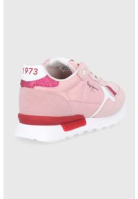 Pepe Jeans Buty Britt Soft kolor różowy. Nosek buta: okrągły. Zapięcie: sznurówki. Kolor: różowy. Materiał: guma #4