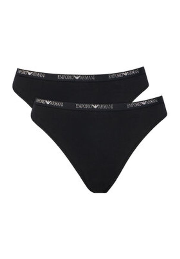 Emporio Armani Underwear Komplet fig brazylijskich EW000406 AF19024 MC005 Czarny. Kolor: czarny. Materiał: wiskoza
