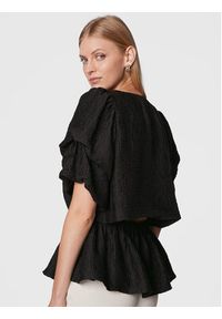Bruuns Bazaar Bluzka Cyclamen Chantal BBW3061 Czarny Regular Fit. Kolor: czarny. Materiał: lyocell