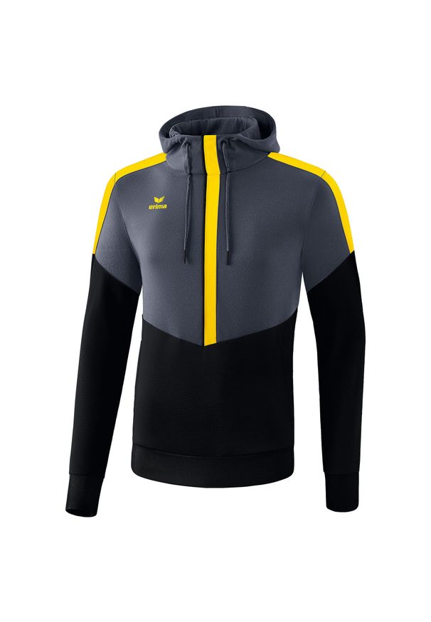 ERIMA - Dziecięca bluza z kapturem Erima Squad. Typ kołnierza: kaptur. Kolor: wielokolorowy, szary, żółty, czarny. Sport: fitness, piłka ręczna
