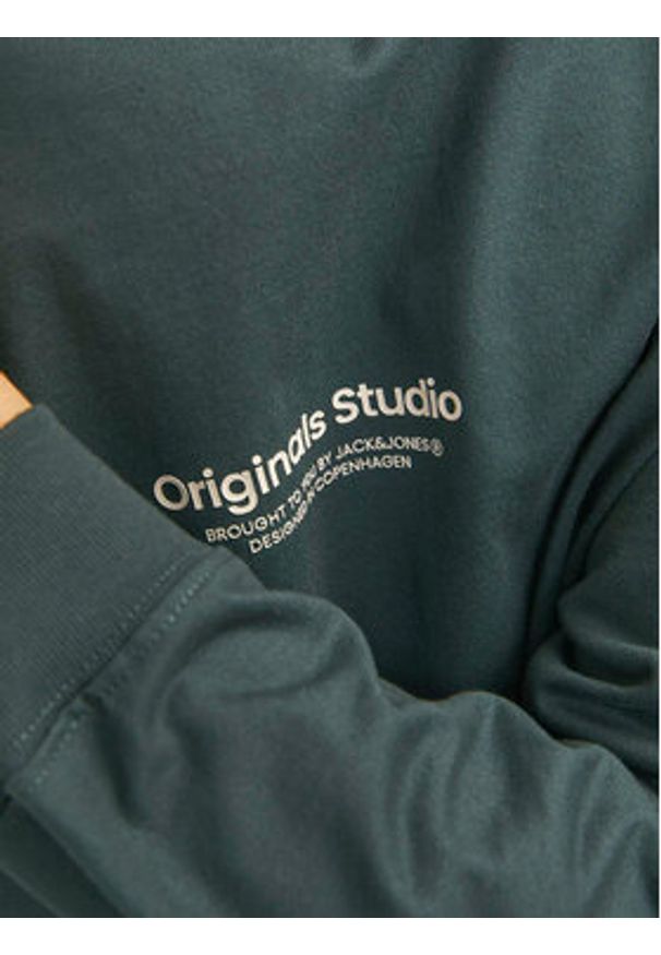 Jack & Jones Longsleeve Vesterbro 12251775 Zielony Loose Fit. Kolor: zielony. Materiał: bawełna. Długość rękawa: długi rękaw