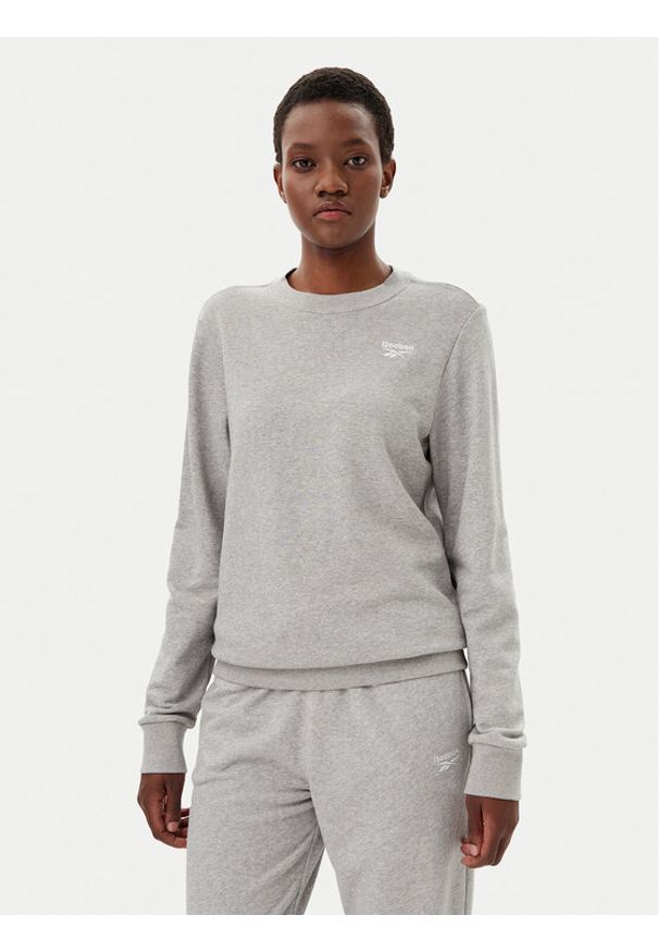 Reebok Bluza 100012556 Szary Regular Fit. Kolor: szary. Materiał: syntetyk, bawełna