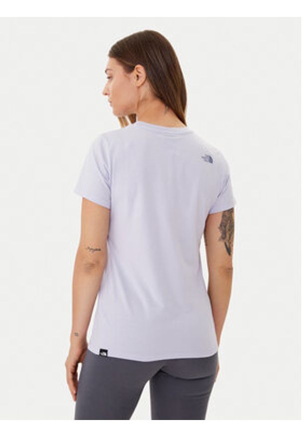 The North Face T-Shirt Easy NF0A8A6D Fioletowy Regular Fit. Kolor: fioletowy. Materiał: bawełna