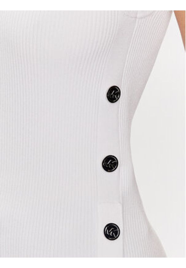 MICHAEL Michael Kors Top MS36P9U33D Biały Slim Fit. Kolor: biały. Materiał: wiskoza
