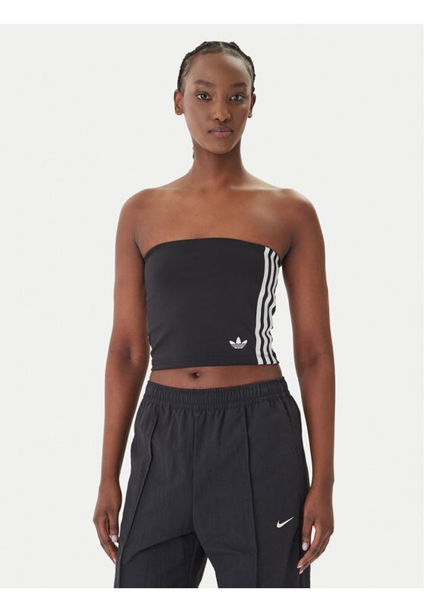 Adidas - adidas Top 3-Stripes KD2893 Czarny Slim Fit. Kolor: czarny. Materiał: syntetyk