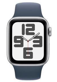 APPLE - Smartwatch Apple Watch SE GPS 44mm aluminium Srebrny | Sztormowy Błękit pasek sportowy M/L. Rodzaj zegarka: smartwatch. Kolor: srebrny. Styl: sportowy