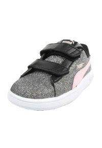 Puma - Skórzane Buty Dziecięce Smash V2. Kolor: różowy. Materiał: skóra. Sezon: zima #1