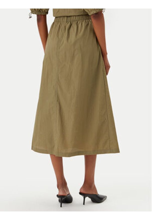 DKNY Spódnica trapezowa P5BNSAFC Zielony Regular Fit. Kolor: zielony. Materiał: syntetyk