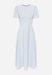 Born2be - Niebieska Elegancka Sukienka VICES o Rozkloszowanym Kroju z Krótkim Rękawem Aezith. Okazja: na komunię, na wesele, na ślub cywilny. Kolor: niebieski. Długość rękawa: krótki rękaw. Typ sukienki: proste, rozkloszowane. Styl: elegancki #2