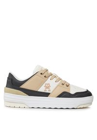 TOMMY HILFIGER - Tommy Hilfiger Sneakersy Th Basket Sneaker Lo FW0FW07756 Beżowy. Kolor: beżowy #1