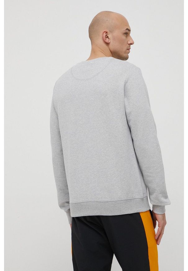 Helly Hansen bluza bawełniana męska kolor szary gładka. Okazja: na co dzień. Kolor: szary. Materiał: bawełna. Wzór: gładki. Styl: casual