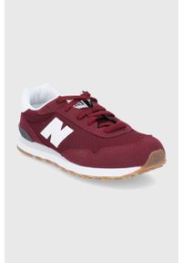 New Balance Buty dziecięce GC515HG1 kolor brązowy. Nosek buta: okrągły. Zapięcie: sznurówki. Kolor: czerwony. Materiał: guma #4
