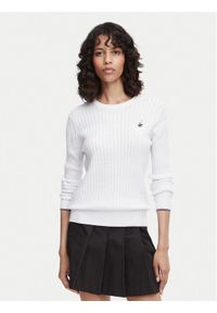 Beverly Hills Polo Club Sweter P-SS26W-M537390 Biały Regular Fit. Typ kołnierza: polo. Kolor: biały. Materiał: bawełna #1