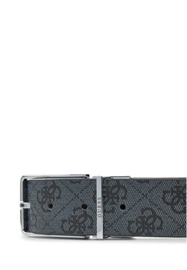 Guess Pasek Męski BMAGLO P5235 Czarny. Kolor: czarny. Materiał: skóra