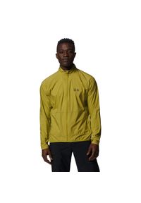 MOUNTAIN HARDWEAR - Kurtka turystyczna z pełnym zamkiem błyskawicznym Mountain Hardwear Kor Airshell. Kolor: zielony. Sport: turystyka piesza #1