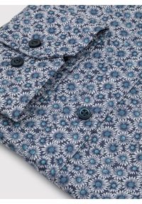 Pako Lorente - PAKO LORENTE - Niebieska koszula męska w kwiaty. Kolor: niebieski. Materiał: lyocell. Długość rękawa: długi rękaw. Długość: długie. Wzór: kwiaty #2