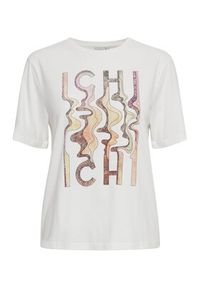 ICHI T-Shirt 20118311 Biały Regular Fit. Kolor: biały. Materiał: bawełna #3