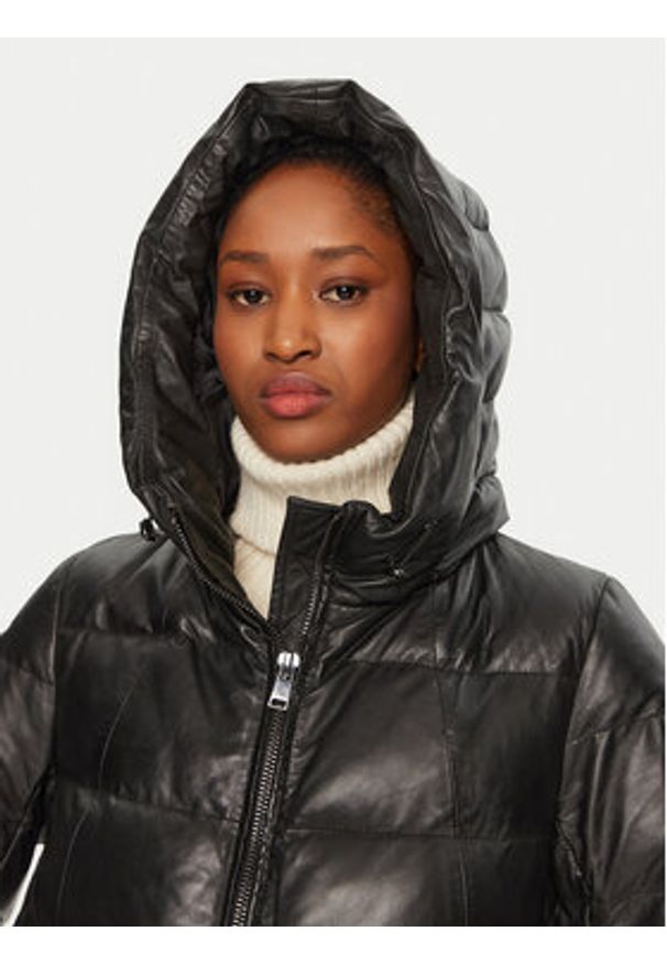 Serge Pariente Kurtka skórzana Warm Girl Czarny Relaxed Fit. Kolor: czarny. Materiał: skóra