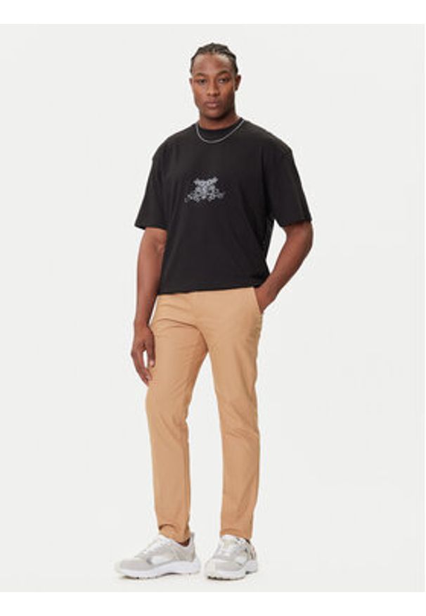 Hugo - HUGO T-Shirt Duarms 50542817 Czarny Oversize. Kolor: czarny. Materiał: bawełna