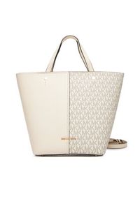 MICHAEL Michael Kors Torebka Flora 30T5GFFT2B Beżowy. Kolor: beżowy. Materiał: skórzane #4