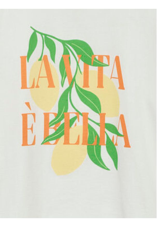 Vero Moda T-Shirt Sonna 10327143 Biały Regular Fit. Kolor: biały. Materiał: bawełna