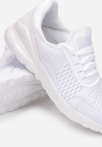 Born2be - Białe Buty Sportowe Ianthadina. Wysokość cholewki: przed kostkę. Kolor: biały. Materiał: materiał. Szerokość cholewki: normalna. Wzór: aplikacja. Obcas: na płaskiej podeszwie #4