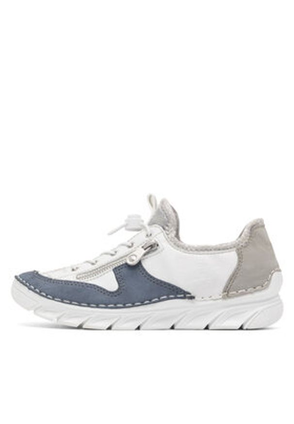 Rieker Sneakersy 55064-80 Biały. Kolor: biały. Materiał: skóra