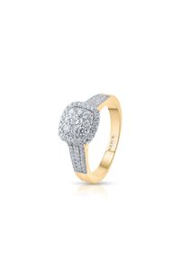 W.KRUK - Pierścionek złoty z diamentami. Materiał: złote. Kolor: złoty. Wzór: aplikacja. Kamień szlachetny: diament, brylant #1