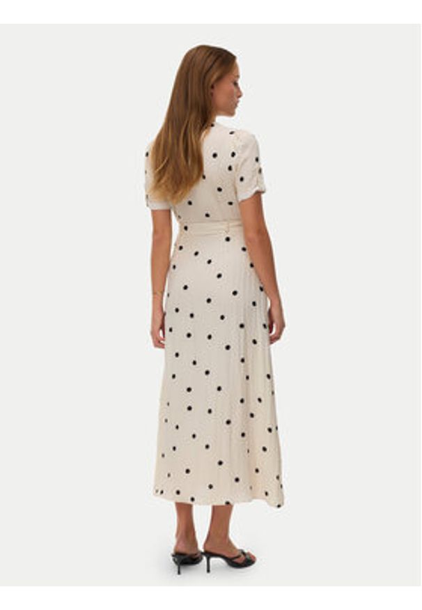 Vero Moda Sukienka koszulowa Joan 10343501 Beżowy Regular Fit. Kolor: beżowy. Materiał: wiskoza. Typ sukienki: koszulowe