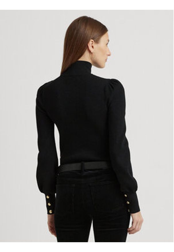 Lauren Ralph Lauren Golf 200882214001 Czarny Slim Fit. Typ kołnierza: golf. Kolor: czarny. Materiał: bawełna