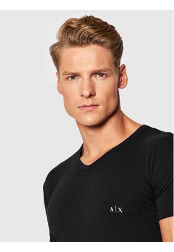 Armani Exchange Komplet 2 t-shirtów 956004 CC282 07320 Czarny Regular Fit. Kolor: czarny. Materiał: bawełna